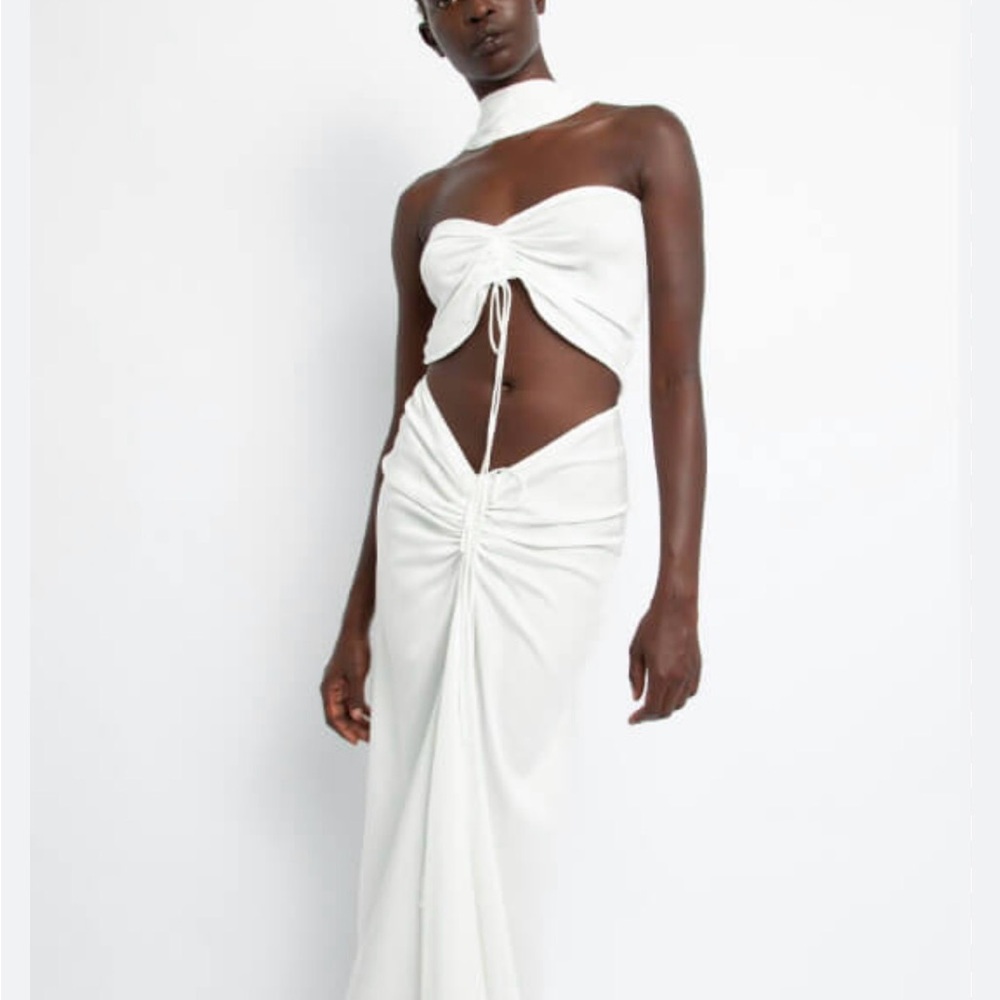 Christopher Esber Cream Dress with Elegant Design